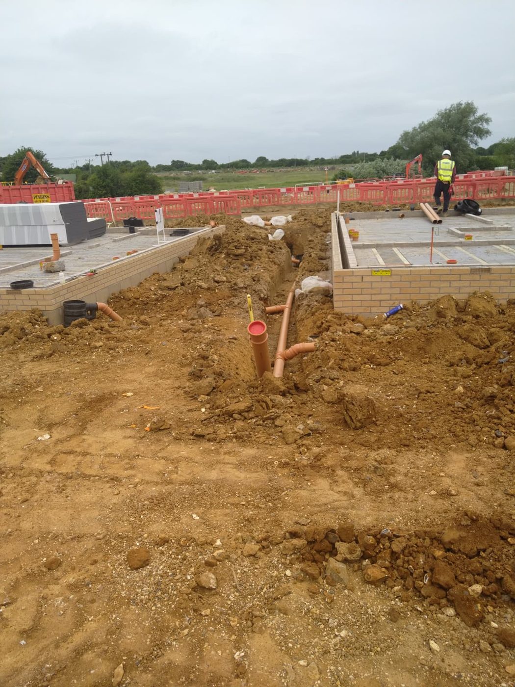 Plot kept clear for the next trade during the build